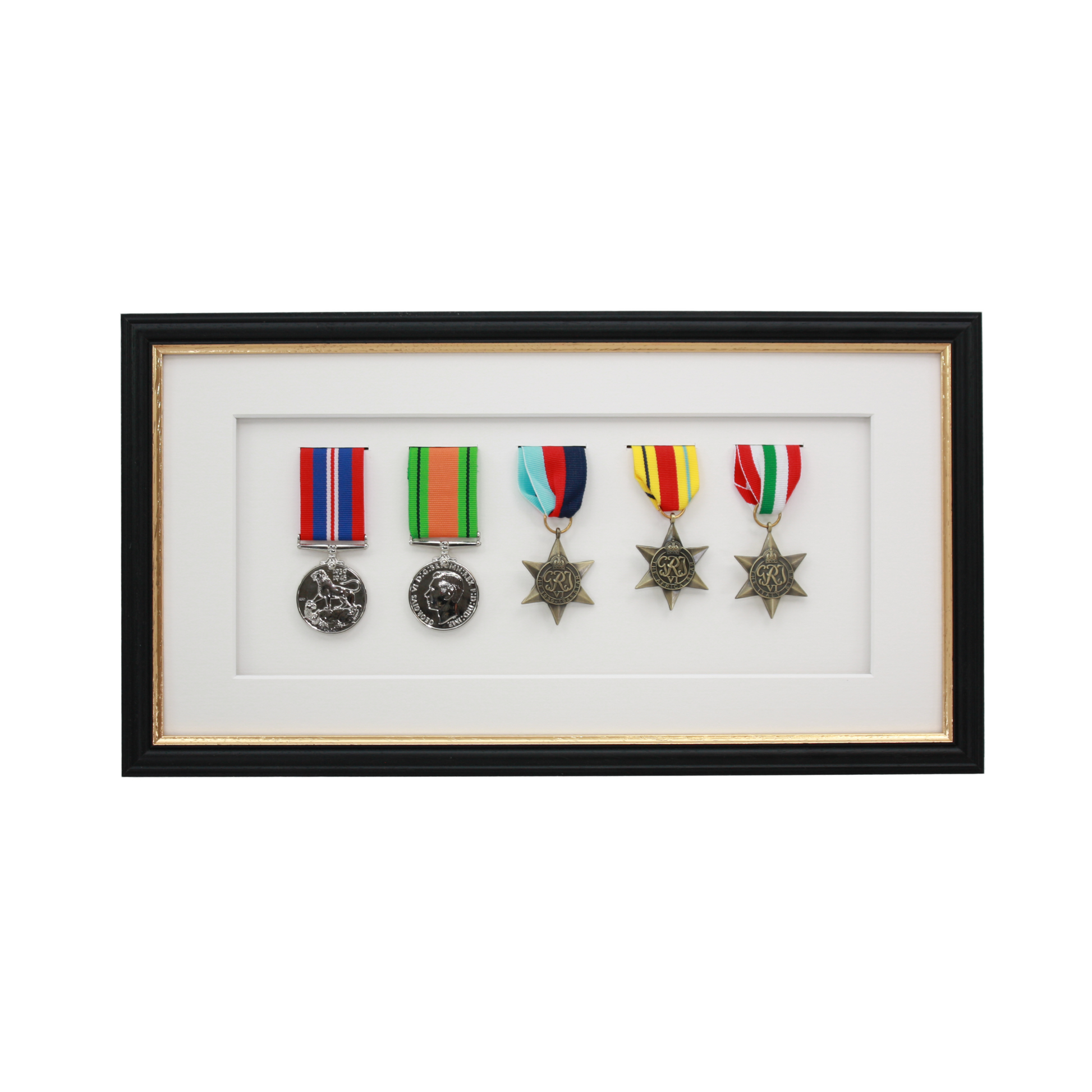 Military Medal display Frame for Five Medals. Traditional Range. - PhotoFramesandMore - Wooden Picture Frames