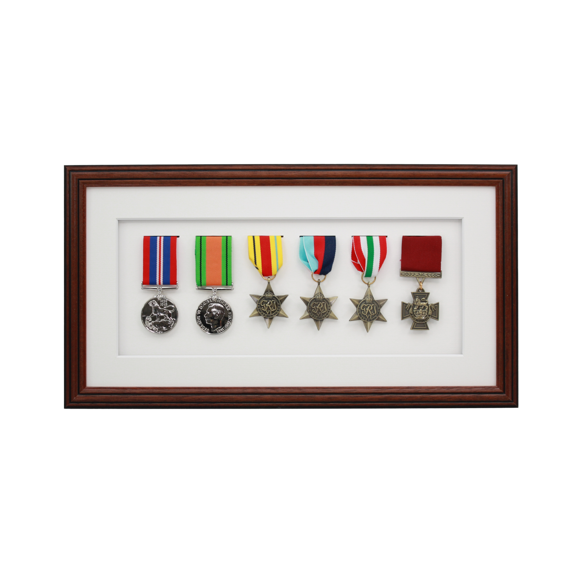 Military Medal display Frame for Six Medals. Traditional Range. - PhotoFramesandMore - Wooden Picture Frames