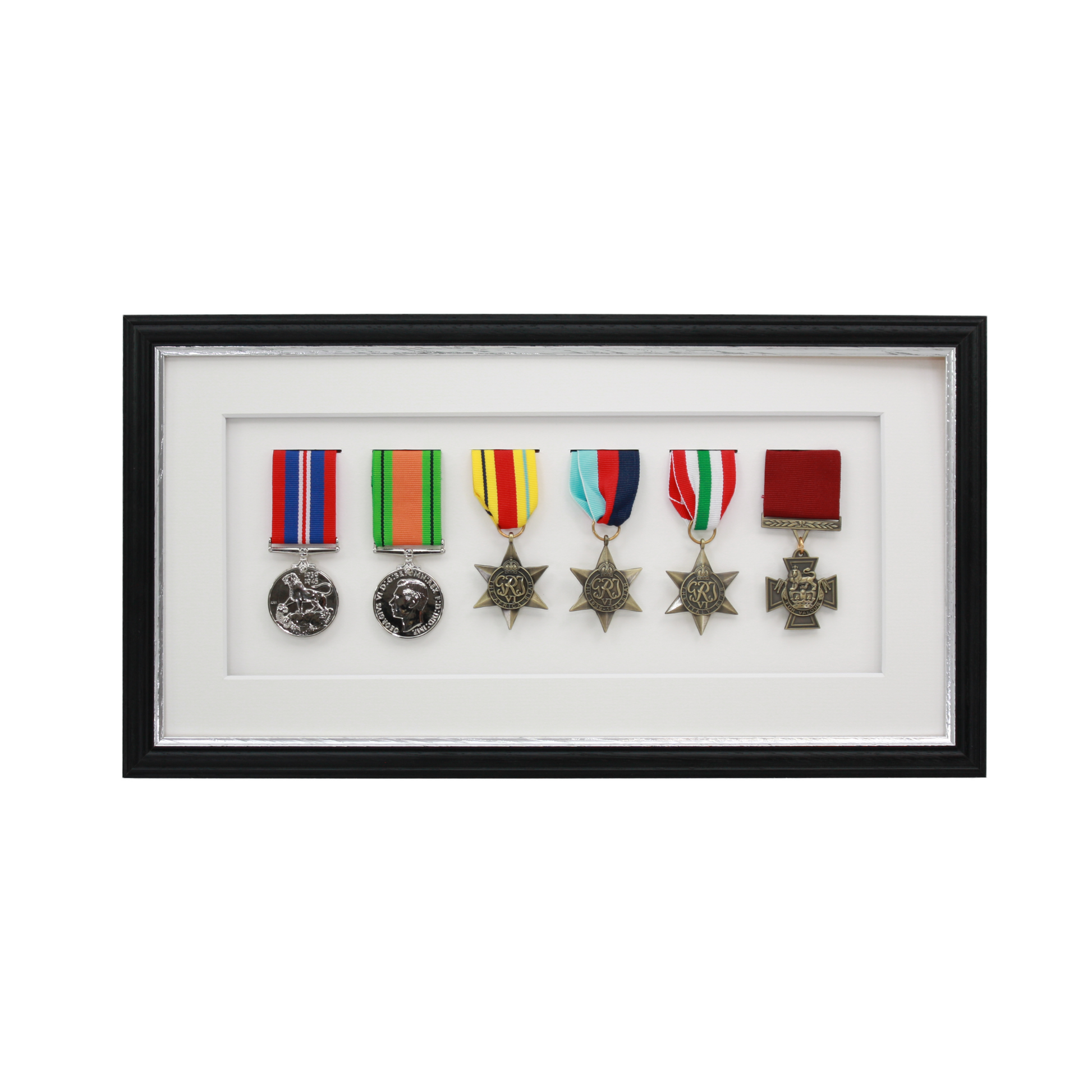 Military Medal display Frame for Six Medals. Traditional Range. - PhotoFramesandMore - Wooden Picture Frames