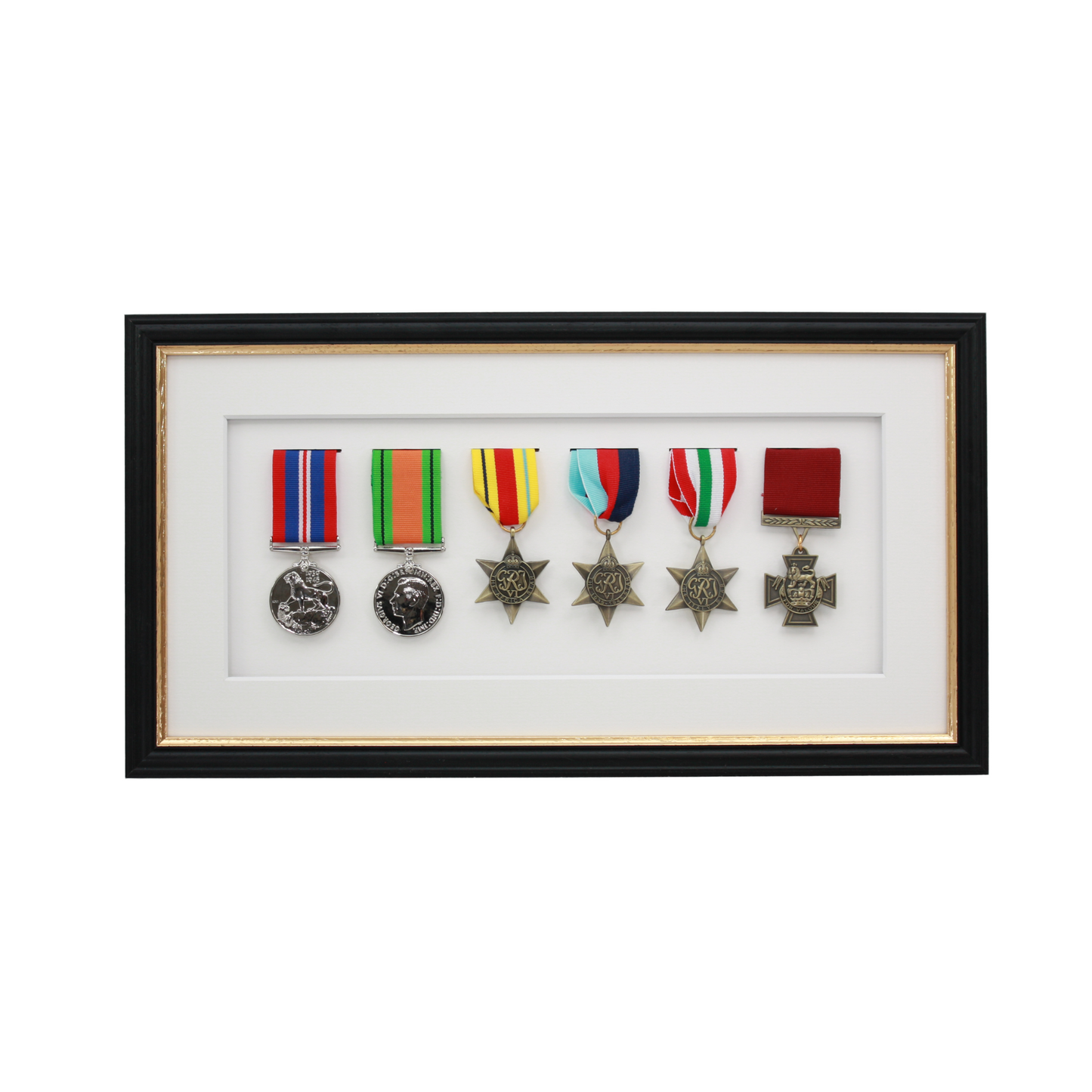 Military Medal display Frame for Six Medals. Traditional Range. - PhotoFramesandMore - Wooden Picture Frames