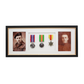 Military Medal display Frame for Three Medals and two 6x4" Photographs. Traditional Range. - PhotoFramesandMore - Wooden Picture Frames