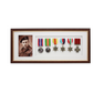 Military Medal display Frame for Six Medals and one 6x4" Photograph. Traditional Range. - PhotoFramesandMore - Wooden Picture Frames