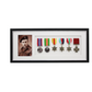 Military Medal display Frame for Six Medals and one 6x4" Photograph. Traditional Range. - PhotoFramesandMore - Wooden Picture Frames