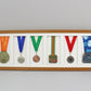 Medal Display frame for Six Medals. 25x75cm. - PhotoFramesandMore - Wooden Picture Frames