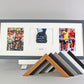 Personalised Medal Display frame for One Medal and Two 5x7" Photos. Mixed Layout. 25x60cm. - PhotoFramesandMore - Wooden Picture Frames