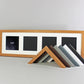 Multi Aperture Frame. Suits four 5x5" Photos. 20x70cm. - PhotoFramesandMore - Wooden Picture Frames
