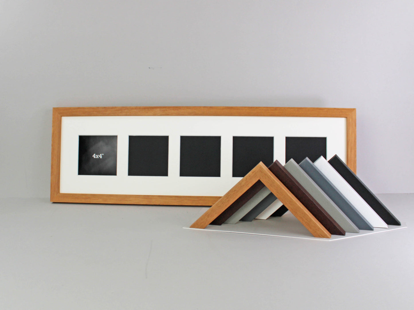 Multi Aperture Photo Frame. Holds five 4x4" sized images. 20x70cm. Perfect for Instagram Pictures!