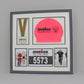 Medal display Frame with Apertures for Swim Cap, Running Bib, Medal and two Photos. 50x50cm. Swimmers | Triathletes | Athletes - PhotoFramesandMore - Wooden Picture Frames
