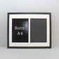 Suits Two A4 sized Photos or Certificates. 40x50cm. Wooden Multi Aperture Photo Frame.