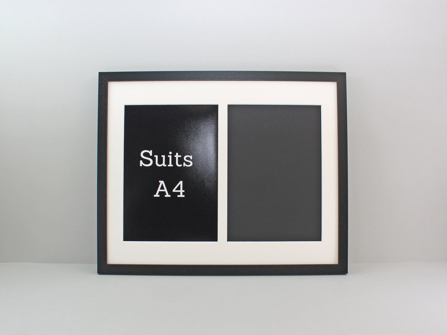 Suits Two A4 sized Photos or Certificates. 40x50cm. Wooden Multi Aperture Photo Frame.
