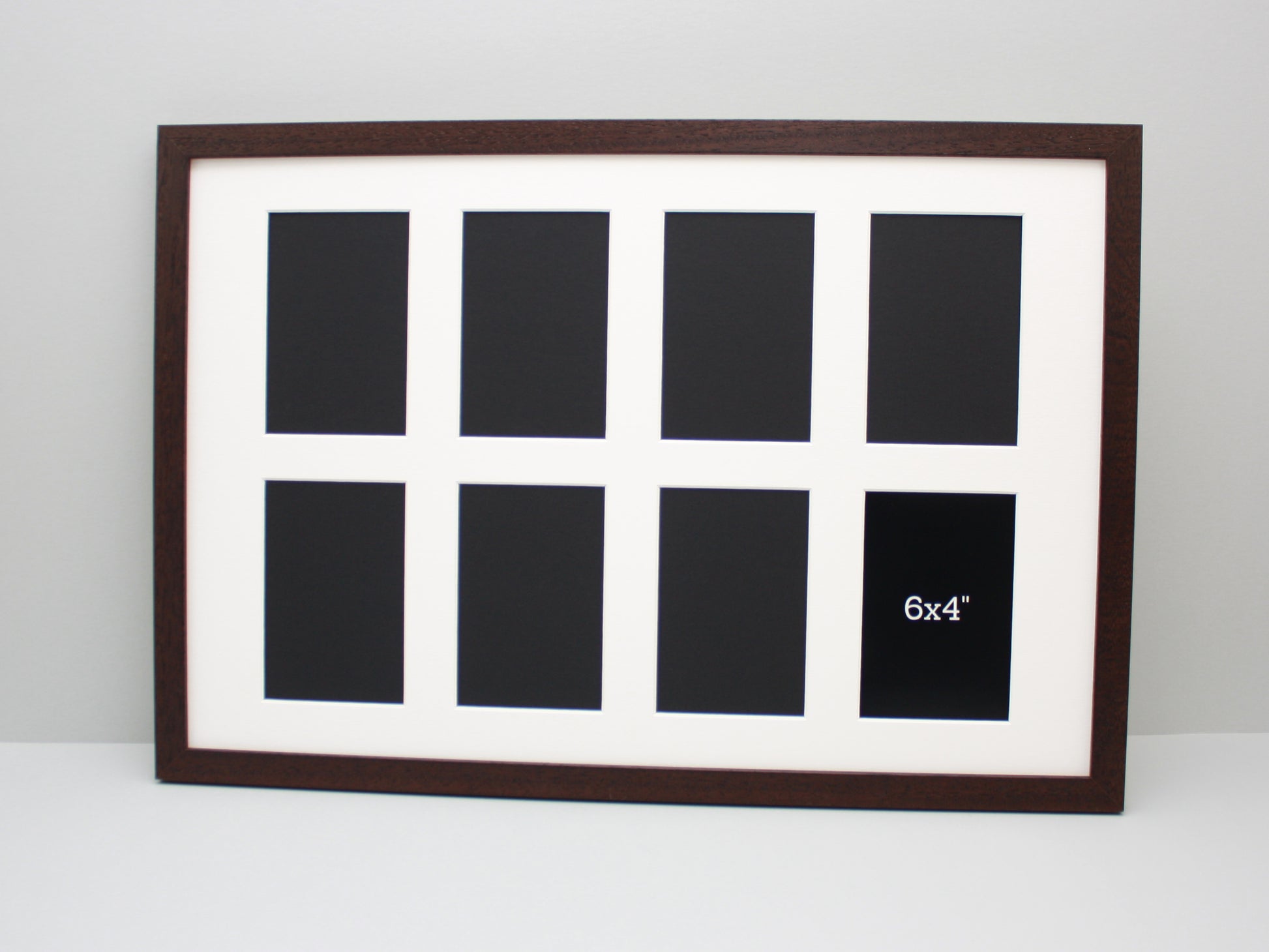 Suits Eight 6x4" photos.40x60cm. Wooden Multi Aperture Photo Frame. - PhotoFramesandMore - Wooden Picture Frames