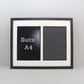 Suits Two A4 sized Photos or Certificates. 40x50cm. Wooden Multi Aperture Photo Frame. - PhotoFramesandMore - Wooden Picture Frames