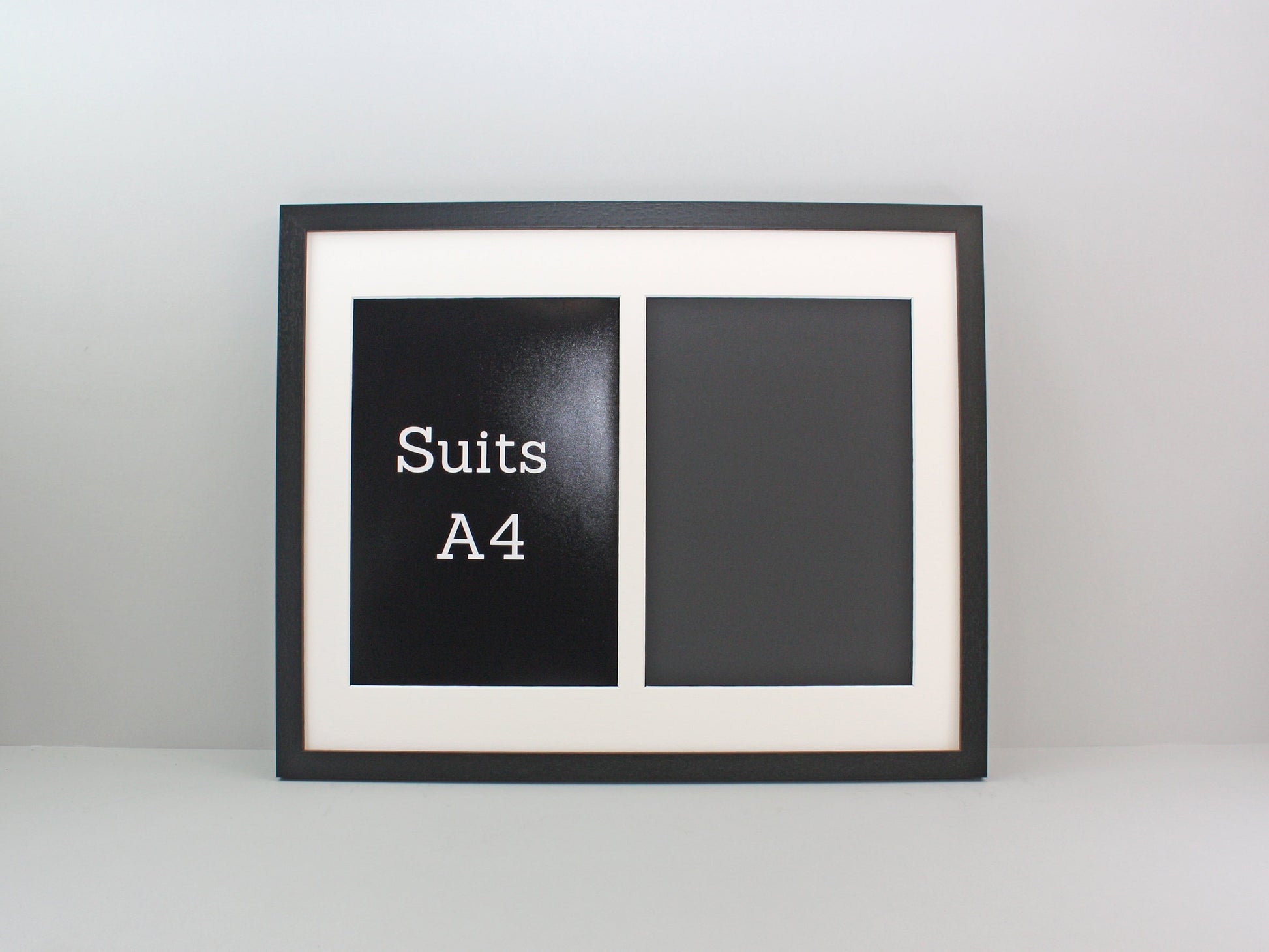 Suits Two A4 sized Photos or Certificates. 40x50cm. Wooden Multi Aperture Photo Frame. - PhotoFramesandMore - Wooden Picture Frames