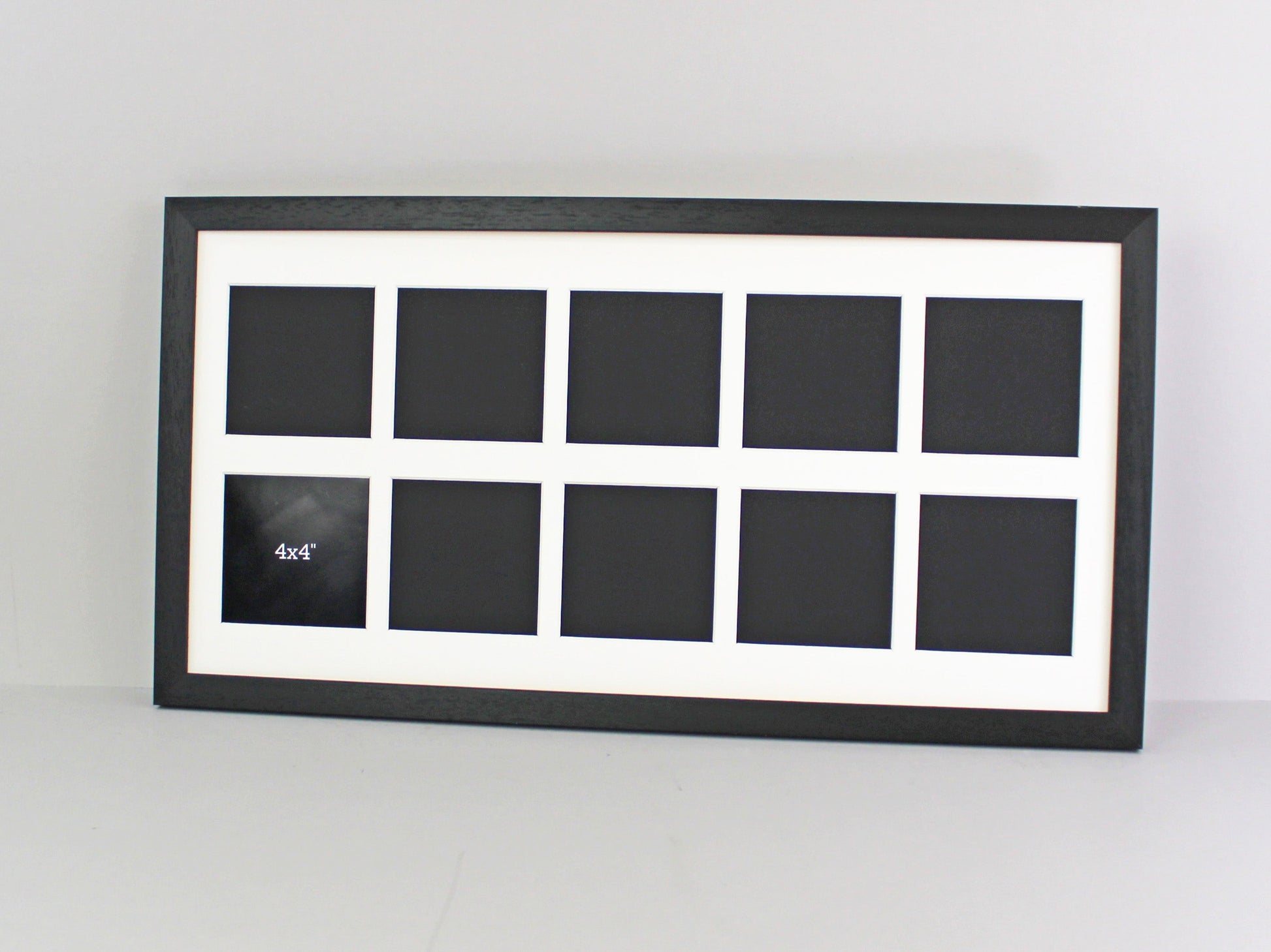 Suits Ten 4x4" Photos. 30x60cm. Wooden Multi Aperture Photo Frame. - PhotoFramesandMore - Wooden Picture Frames