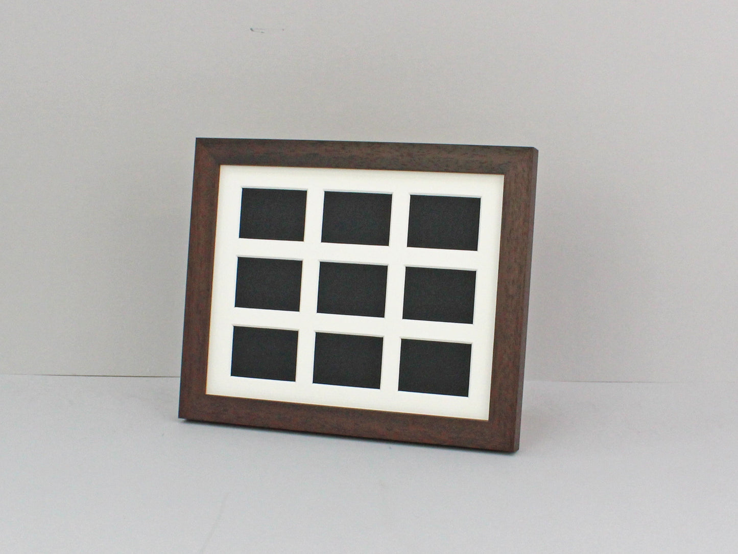 Instax Mini Multi Aperture Wooden Photo Frame. Holds nine instax sized Photos. 10x8" Frame. Portrait or Landscape. Stand or Hang. - PhotoFramesandMore - Wooden Picture Frames