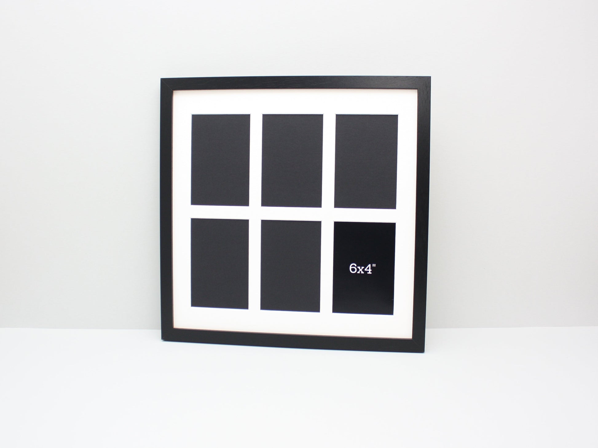 Suits Six 6x4" photos. 40x40cm. Wooden Multi Aperture Photo Frame. - PhotoFramesandMore - Wooden Picture Frames