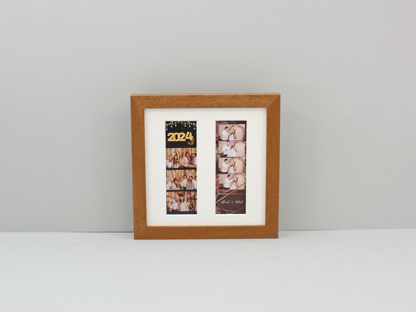 Photo Booth Strip Frame - 2 Photo Booth Strips - PhotoFramesandMore - Wooden Picture Frames