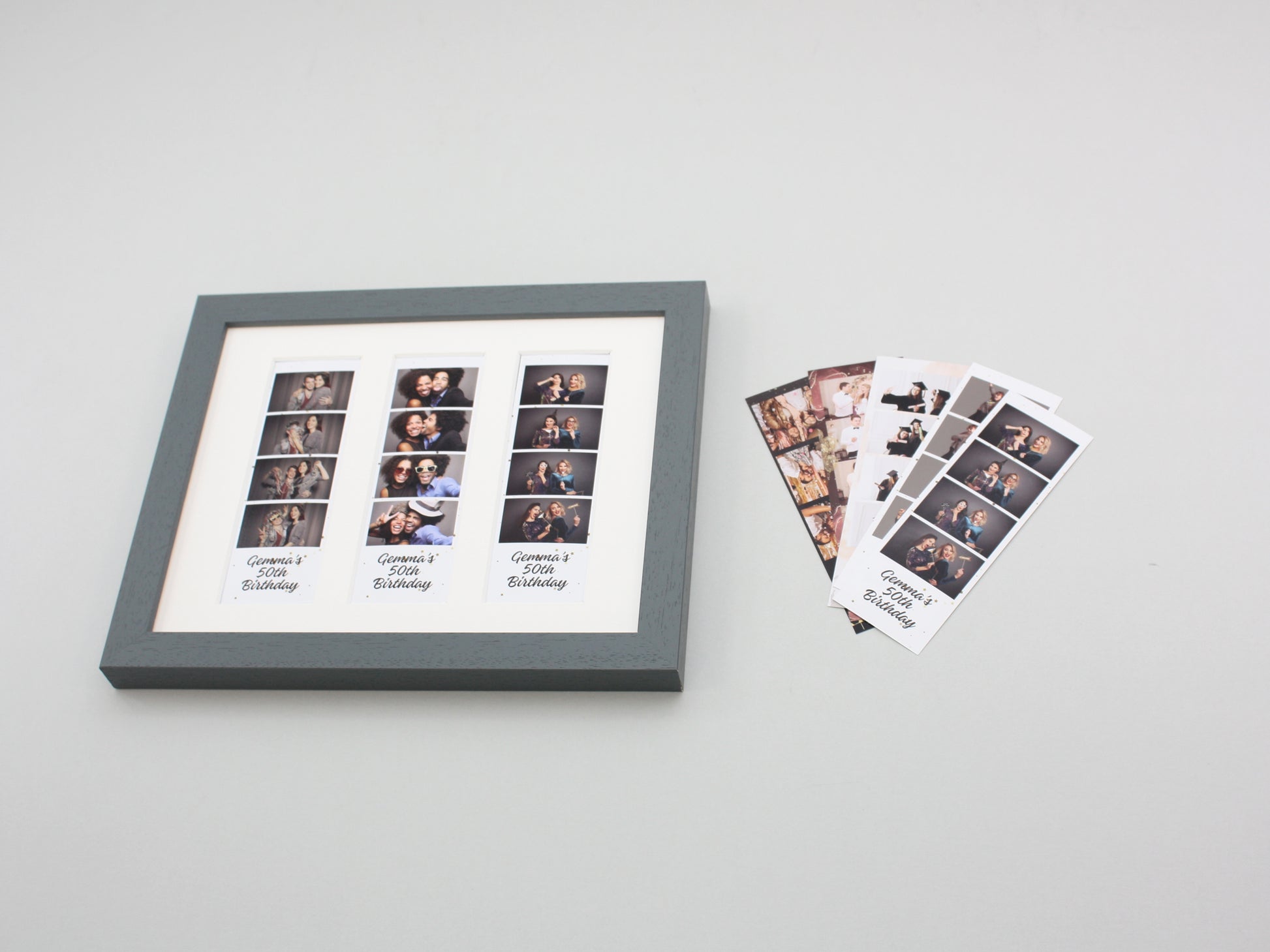 Photo Booth Strip Frame - 3 Photo Booth Strips - PhotoFramesandMore - Wooden Picture Frames