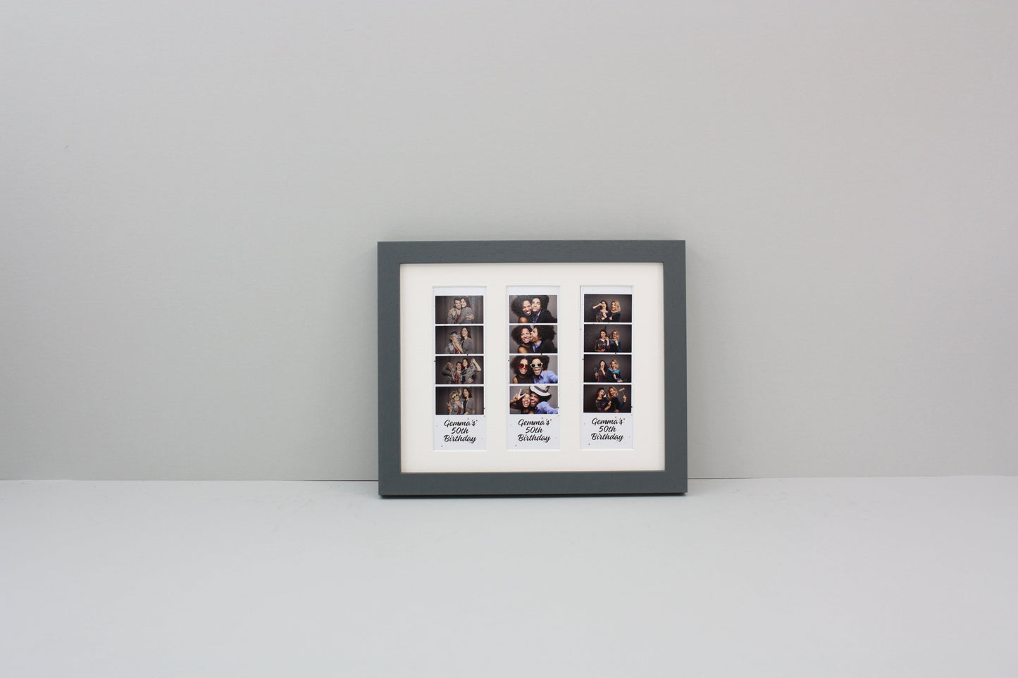 Photo Booth Strip Frame - 3 Photo Booth Strips - PhotoFramesandMore - Wooden Picture Frames