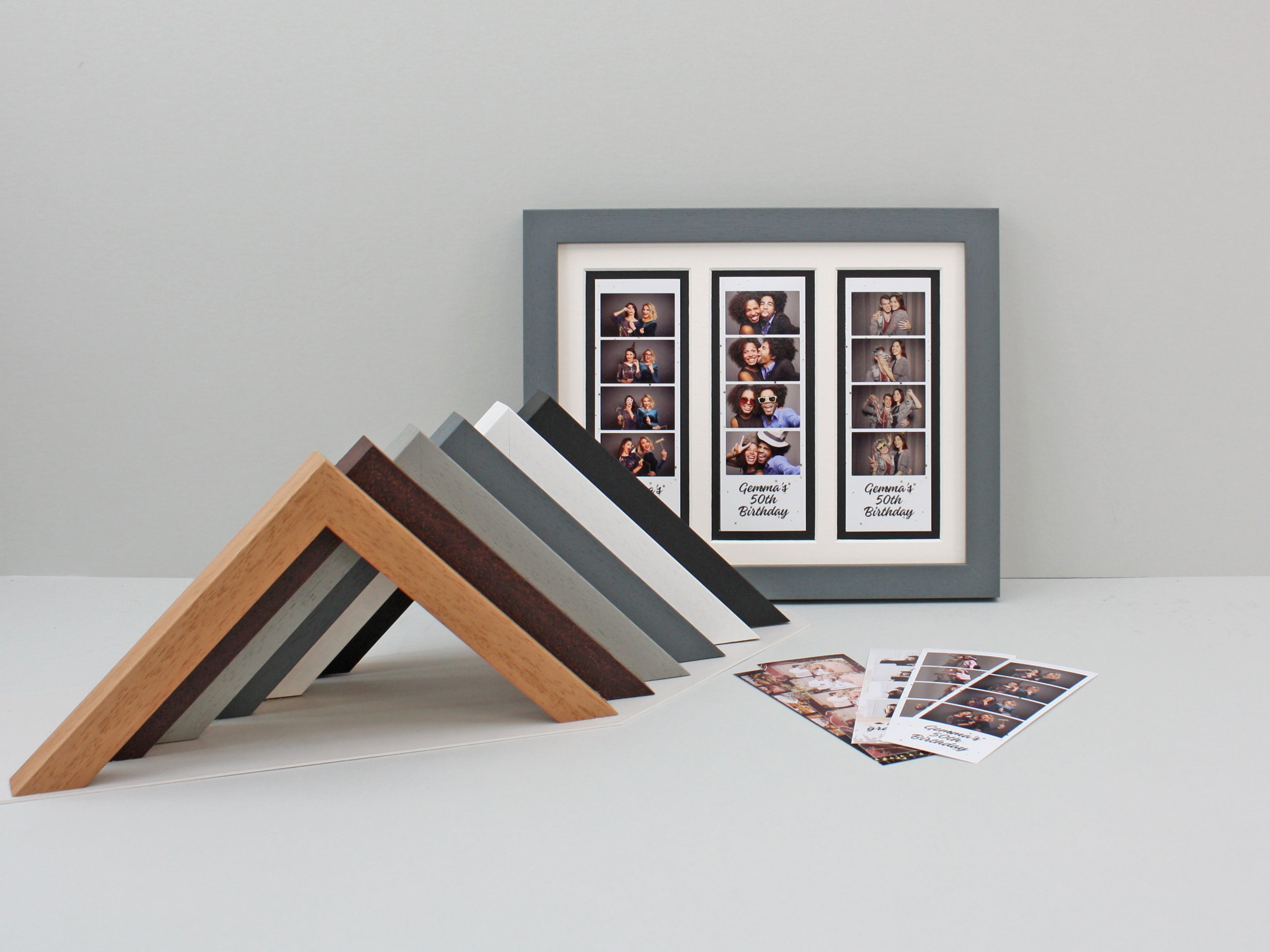 Photo Booth Strip Floating Frame - 3 Photo Booth Strips - Floating Pho ...