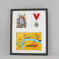 Medal display Frame with Apertures for A4 Map/certificate & 5x7" Photo. 40x50cm.