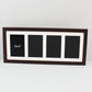Suits Four 6x4" photos. 20x50cm. Wooden Multi Aperture Frame.