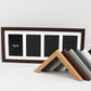 Suits Four 6x4" photos. 20x50cm. Wooden Multi Aperture Frame.