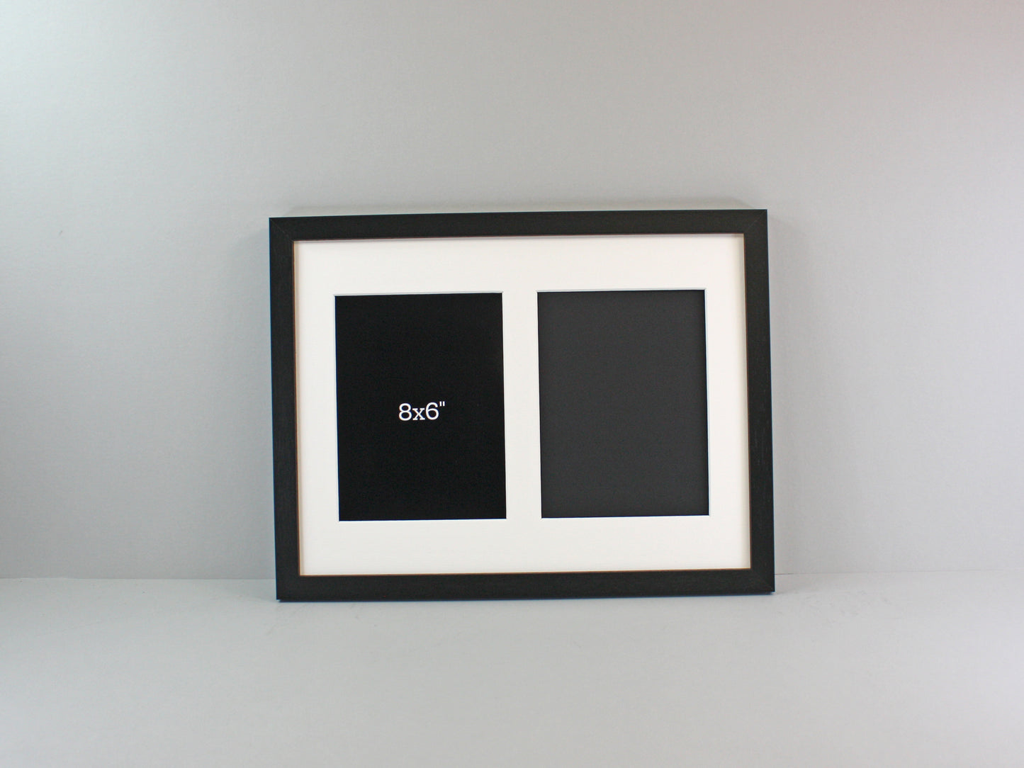 Suits Two 8x6" photos. 30x40cm. Wooden Multi Aperture Photo Frame. - PhotoFramesandMore - Wooden Picture Frames