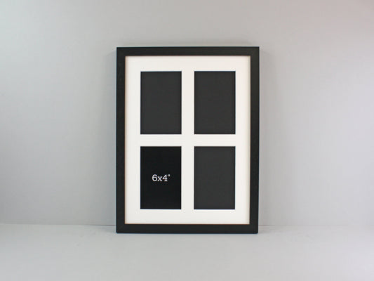 Suits Four 6x4" photos. 30x40cm. Multi Aperture Photo Frame. - PhotoFramesandMore - Wooden Picture Frames