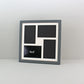 Suits Four 6x4" Photos. 30x30cm. Wooden Multi aperture Frame. - PhotoFramesandMore - Wooden Picture Frames