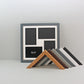 Suits Four 6x4" Photos. 30x30cm. Wooden Multi aperture Frame. - PhotoFramesandMore - Wooden Picture Frames