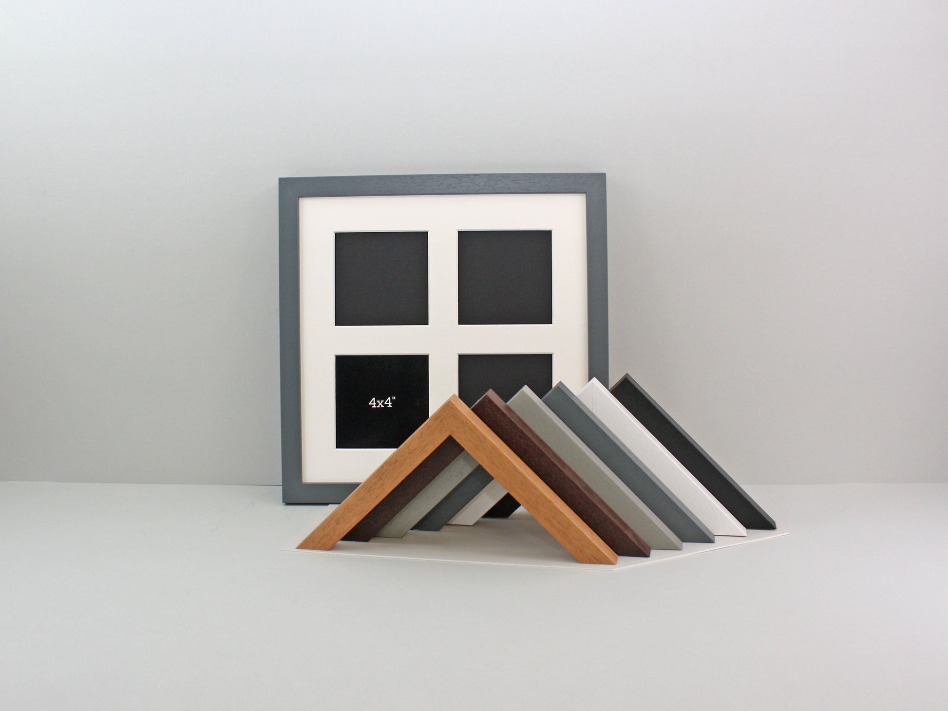 Suits Four 4x4" Photos. 30x30cm Multi Aperture Photo Frame. - PhotoFramesandMore - Wooden Picture Frames