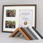 Certificate, Graduation, Diploma Frame with Two Photos. Suits an A4 sized Photo/Certificate and Two 5x7" Photos. - PhotoFramesandMore - Wooden Picture Frames