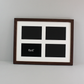 Suits Four 6x4" photos. 30x40cm. Multi Aperture Photo Frame.