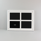 Suits Four 5x7" photos. 30x40cm. Wooden Multi Aperture Photo Frame.