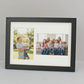 Suits Two 6x4" Photos; One Portrait and One Landscape. A4. Wooden Multi Aperture Photo Frame.