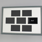 Suits Seven 6x4" photos. 40x60cm. Wooden Multi Aperture Photo Frame.