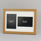 Suits Two 6x4" Photos; One Portrait and One Landscape. A4. Wooden Multi Aperture Photo Frame.