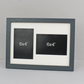 Suits Two 6x4" Photos; One Portrait and One Landscape. A4. Wooden Multi Aperture Photo Frame.