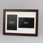 Suits Two 6x4" Photos; One Portrait and One Landscape. A4. Wooden Multi Aperture Photo Frame.