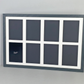 Suits Eight 5x7" photos.40x60cm. Wooden Multi Aperture Photo Frame.