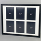 Suits Six 5x7" Photos. 40x50cm. Wooden Multi Aperture Photo Frame.