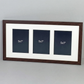 Suits Three 5x7" Photos. 25x50cm. Wooden Multi Aperture/ Collage Frame.