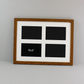Suits Four 6x4" photos. 30x40cm. Multi Aperture Photo Frame.