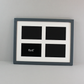 Suits Four 6x4" photos. 30x40cm. Multi Aperture Photo Frame.
