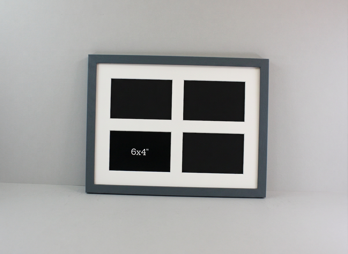 Suits Four 6x4" photos. 30x40cm. Multi Aperture Photo Frame.