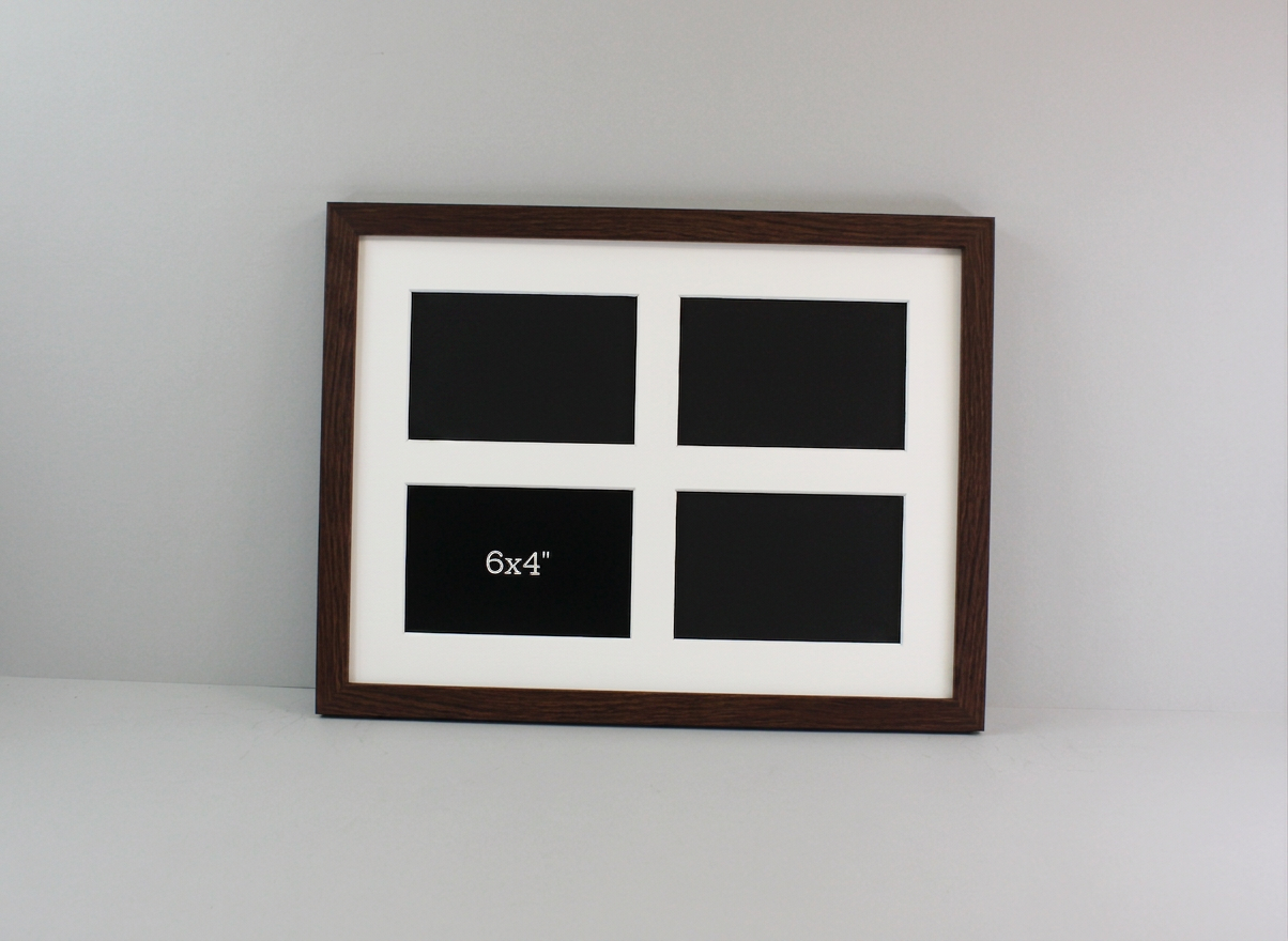 Suits Four 6x4" photos. 30x40cm. Multi Aperture Photo Frame.