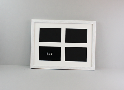 Suits Four 6x4" photos. 30x40cm. Multi Aperture Photo Frame.