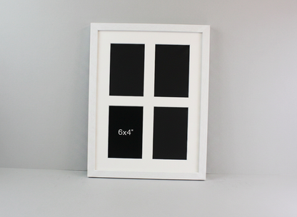 Suits Four 6x4" photos. 30x40cm. Wooden Collage Picture Frame.