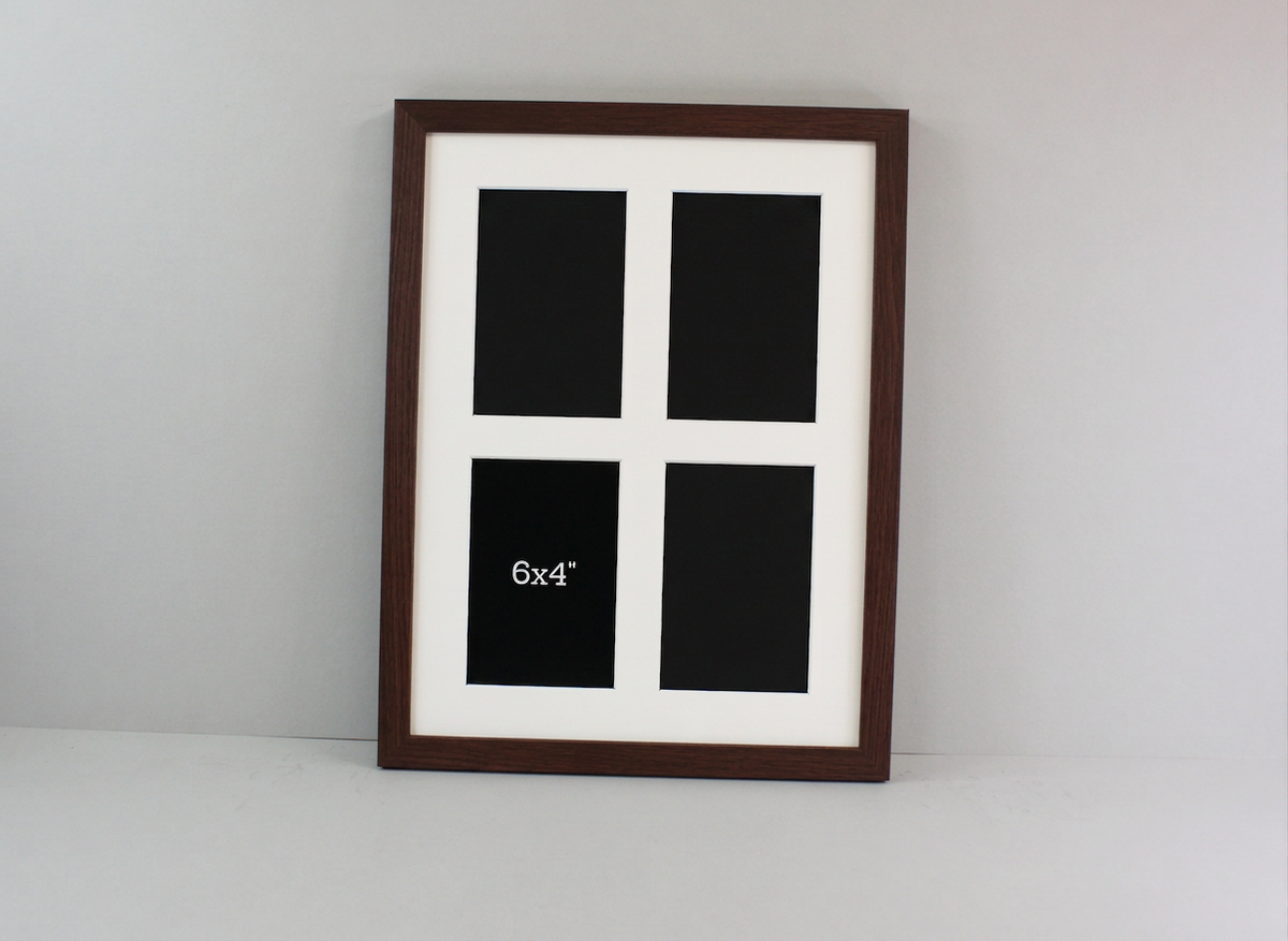 Suits Four 6x4" photos. 30x40cm. Wooden Collage Picture Frame.